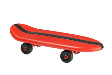 Mini skateboard on white