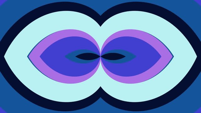 3D vector illustration of an abstract alien woman face with a butterfly eye mask and infinity heart design elements on a blue background
