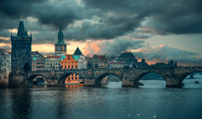 Charles Bridge in Prague, Czech Republic