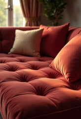 Obraz premium Luxurious Velvet Plush Pile Fabric Visual Explosion Embracing Comfort in Stylish Rooms