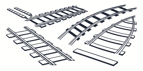 Assorted wooden planks and ladders arranged in a variety of patterns and orientations © Gf
