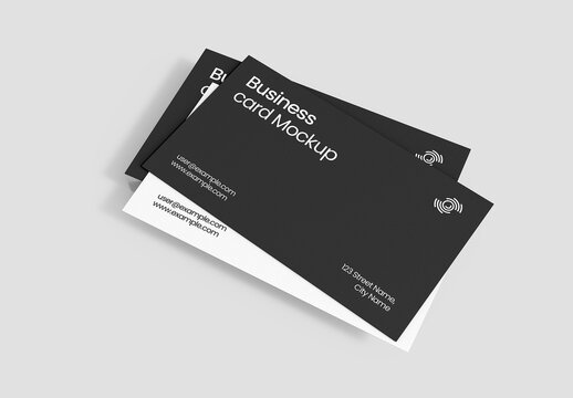 Stacked Business Card Mockup