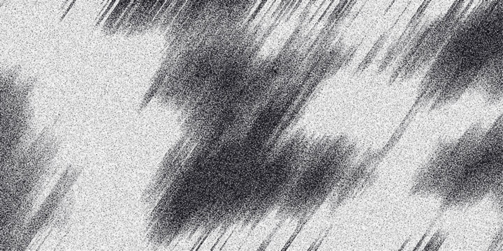 Abstract monochrome textured background with diagonal brush strokes and grainy noise effect creating a dynamic and artistic visual pattern for design projects Keywords: abstract, monochrome