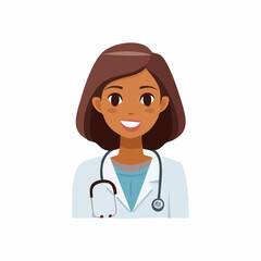 Smiling female doctor with stethoscope ready to assist patients medical concept