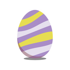 Pastel Striped Easter Egg Illustration