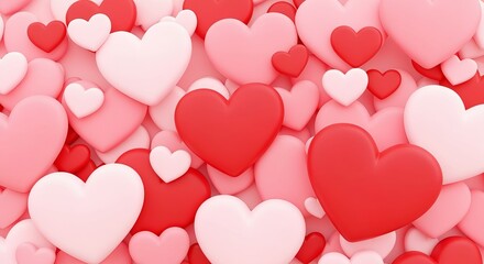 Charming Valentine s Day Heart Display, 3D Rendered in Soft Pastel Colors, Evoking Love and Warmth