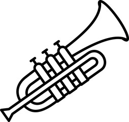 Black trumpet icon - outline © Teddy