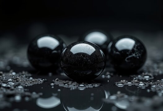 Sleek Obsidian Volcanic Glass Artistry Unique Black Reflection Natural Wonders