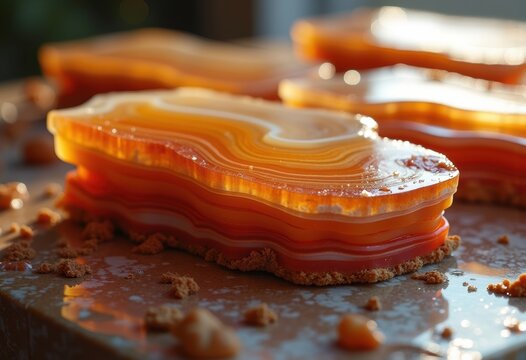 Stunning Onyx Banded Calcite Natural Stone Masterpiece Glossy Layers of Elegance