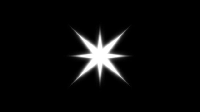 4k twinkle Stars blast animated, shiny glowing star animation, Glitter sparkle star animated, flat vector doodle sparkle, Retro blinking twinkle stars pop-up animation on black screen background.