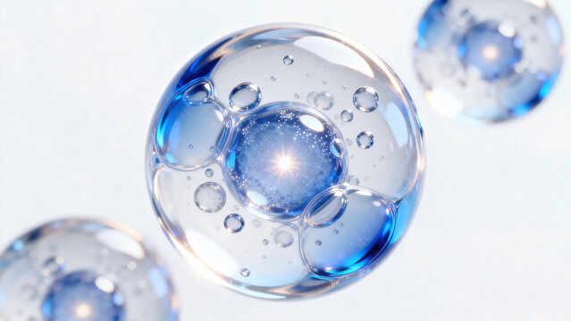 PDRN Exosome Micro Molecules for Skin Regeneration Biotechnology Medical Illustration