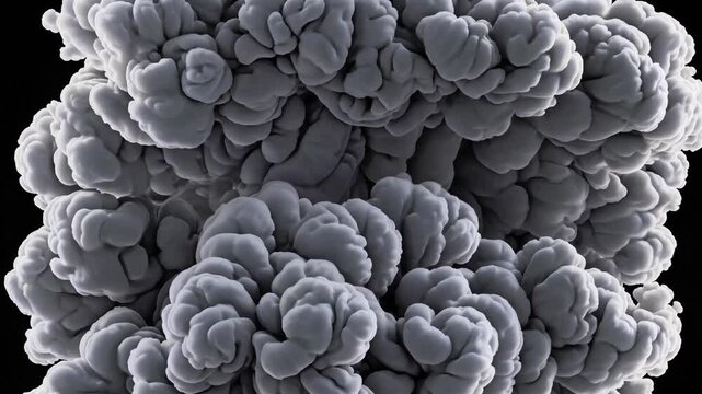 Microscopic View of Organic Cell Structure in Monochrome Detail