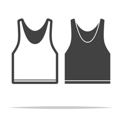 Sleeveless tank top icon transparent vector isolated illustration