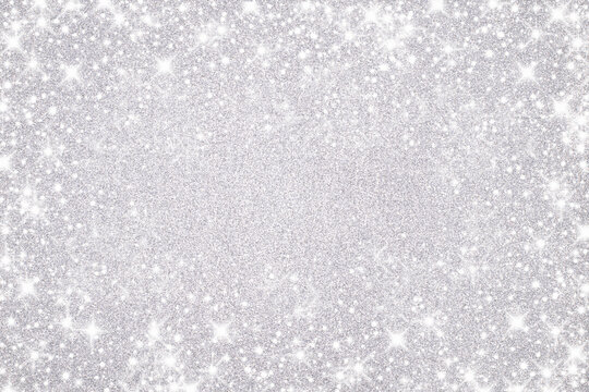 Silver Sparkling Abstract Texture Background