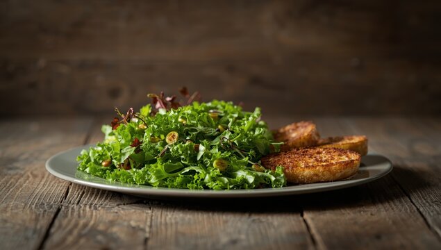 Toasted bread salad with chicory and treviso