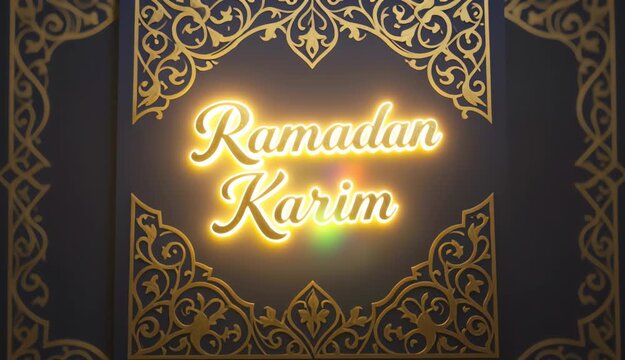 Ramadan Karim Gold Calligraphy