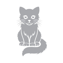 Obraz premium cute cat picture front view