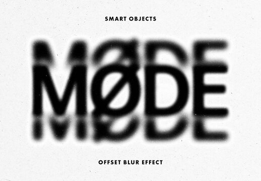Offset Blur Text Effect Mockup