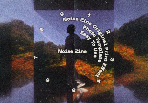 Noise Zine Print Effect Mockup
