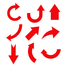 set red and white arrows