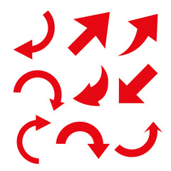 set red and white arrows