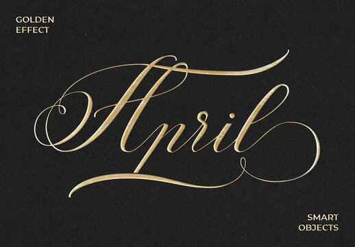 Gold Foil Stamp Paper Mockup
