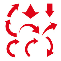 set red and white arrows