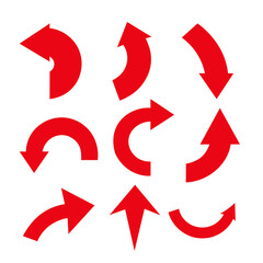 set red and white arrows