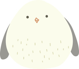 귀여운 아기 새 일러스트