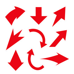 set red and white arrows
