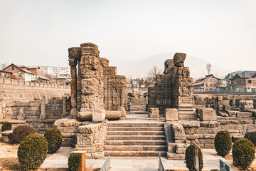 Fototapeta premium Avantipua Ruins Kashmir India