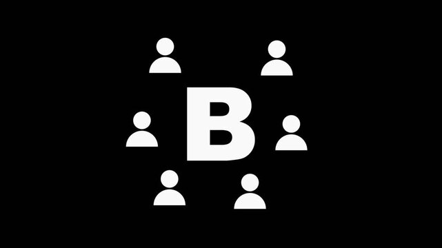 Business customer acquisition lead generation getting customers attracting customers concept minimal motion graphics clip with alpha channel (transparent background)