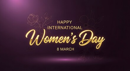 Celebrating international women's day with a vibrant purple and gold design