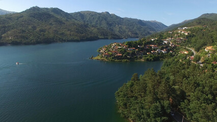 Obraz premium Aerial photography of the Peneda-Gerês National Park in Portugal. Stunning Nature Landscape