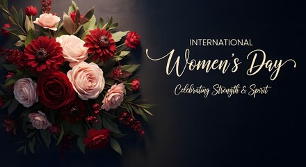 Celebrating international women's day with a vibrant bouquet of flowers
