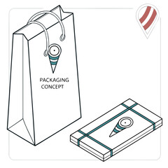 Custom packaging design for ice cream shop