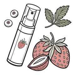 Strawberry and coconut skincare product