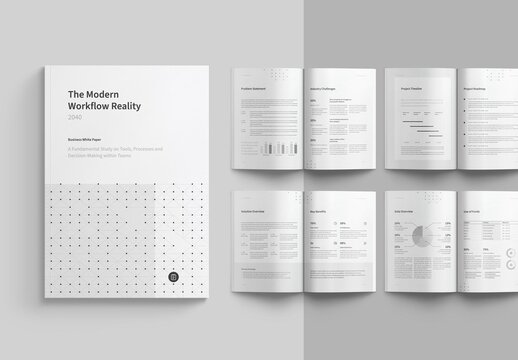 Multipurpose White Paper, Research Report & Case Study Brochure Template