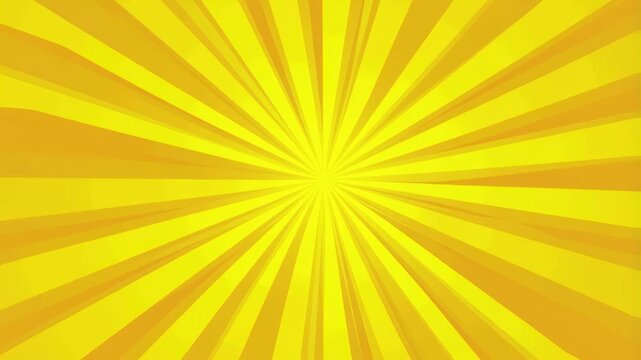 Bright yellow radial background with dynamic rays radiating from the center. Ideal for creating vibrant visuals and energetic designs