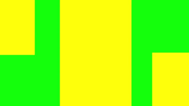 Colorful geometric shape transition animation with bright solid colors for video editing.