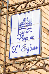 Placa de L'Esglesia in Altea, Spain