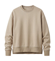 Boxy fit sweatshirt with side slits and ribbed trims