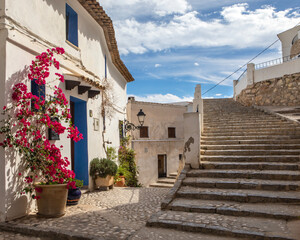 Beautiful Street in Altea, Spain