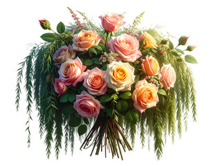 Firefly_Blue human eye ball isolated on transparent background - Firefly_Realistic digital photo of a bouquet of pastel roses, full bloom, natural lighting, (3)