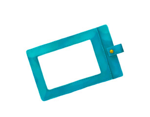 水色のパスケースの水彩画