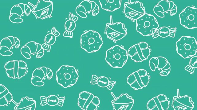 Dynamic Candy Pattern Background For Video.
