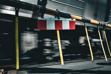 踏切と通過する列車の車輪