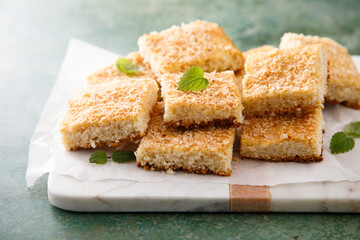 Homemade coconut bars
