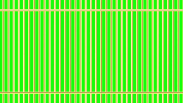 Parallax animation of a golden lattice or prisoner's cage. An unequal marriage. In the race for riches. The illusion of success. Motion graphics animation on a green background.
