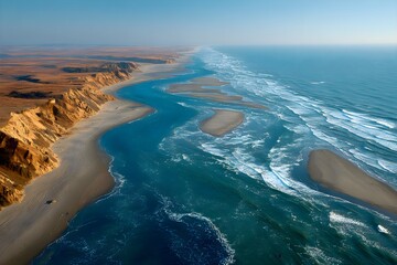 Breathtaking Aerial View of Serene River Landscape